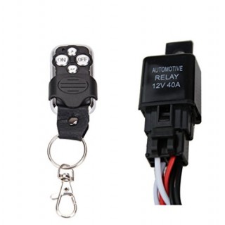 Кабели с реле и ключ за един LED фар 3м и дистанционно
